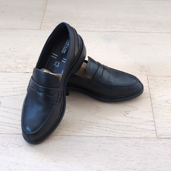 Geox Shoes - Geox Black Leather Loafers